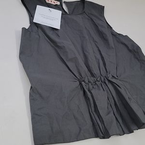 MARNI pleaded sleeveless top in gray